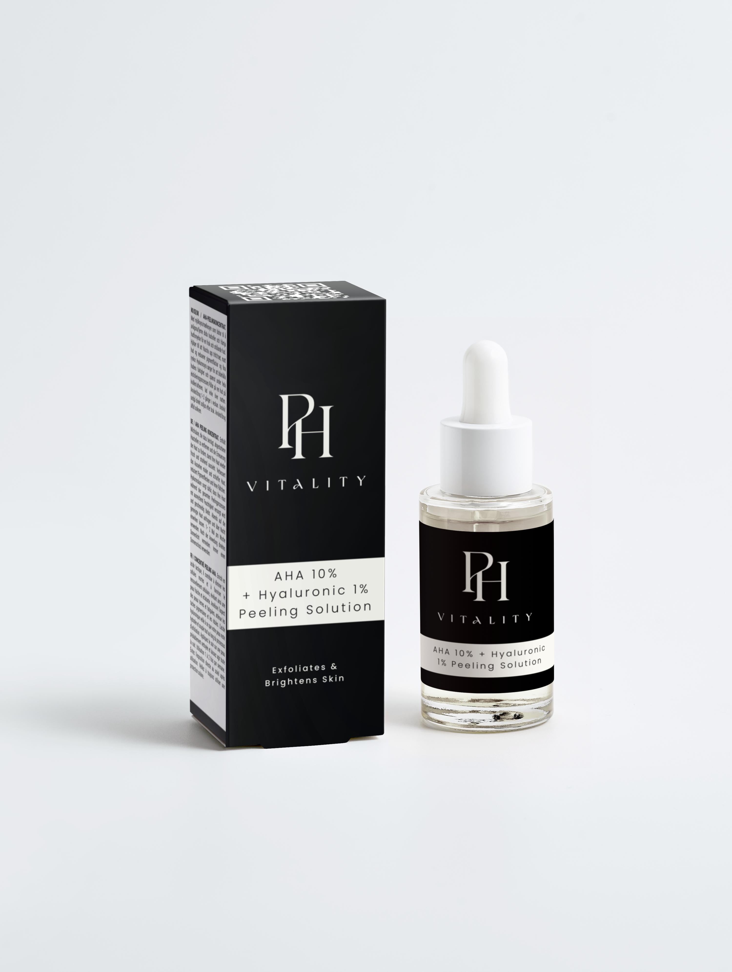 AHA 10% + Hyaluronic 1% Peeling Solution | Exfoliates & Brightens Skin