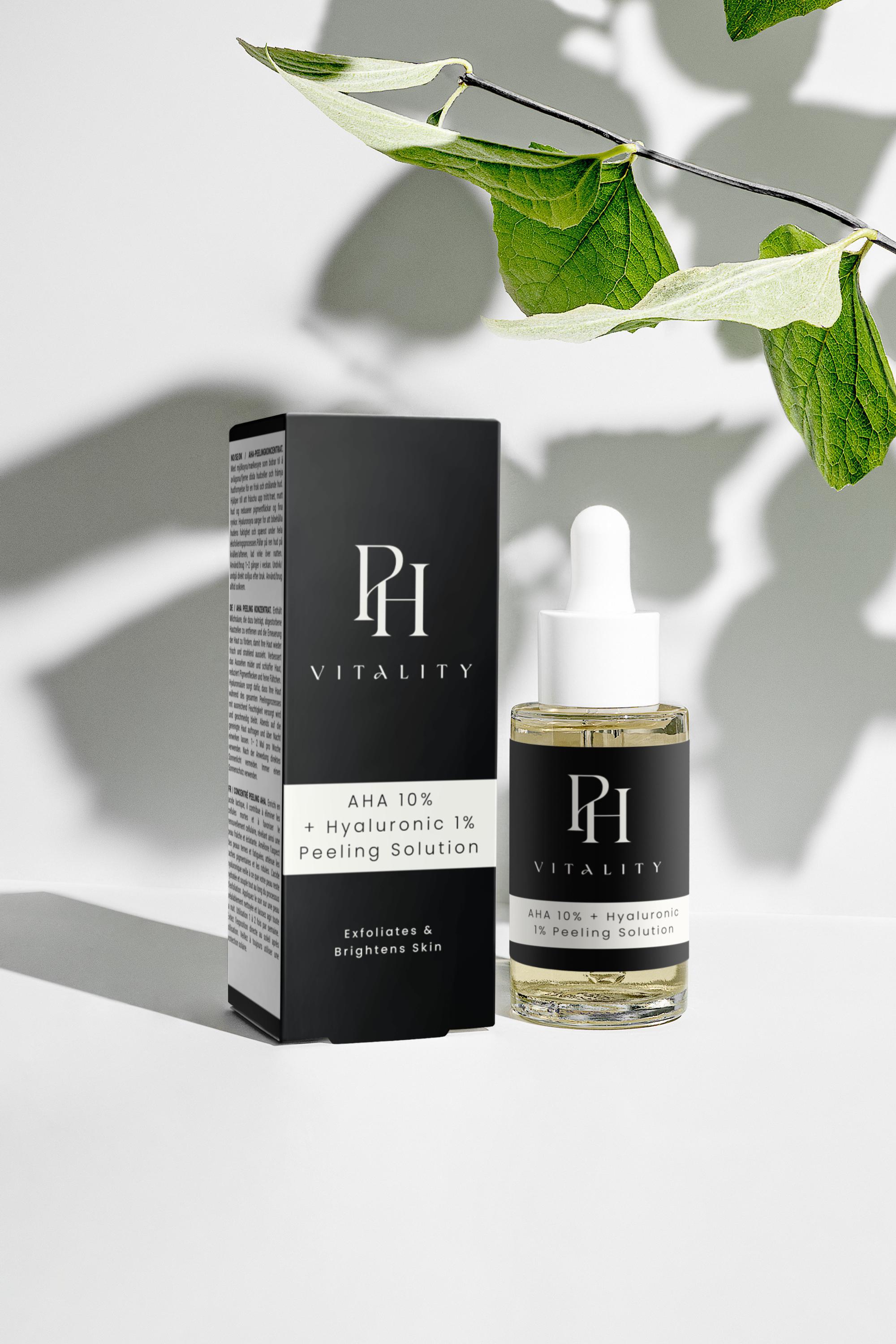 AHA 10% + Hyaluronic 1% Peeling Solution | Exfoliates & Brightens Skin