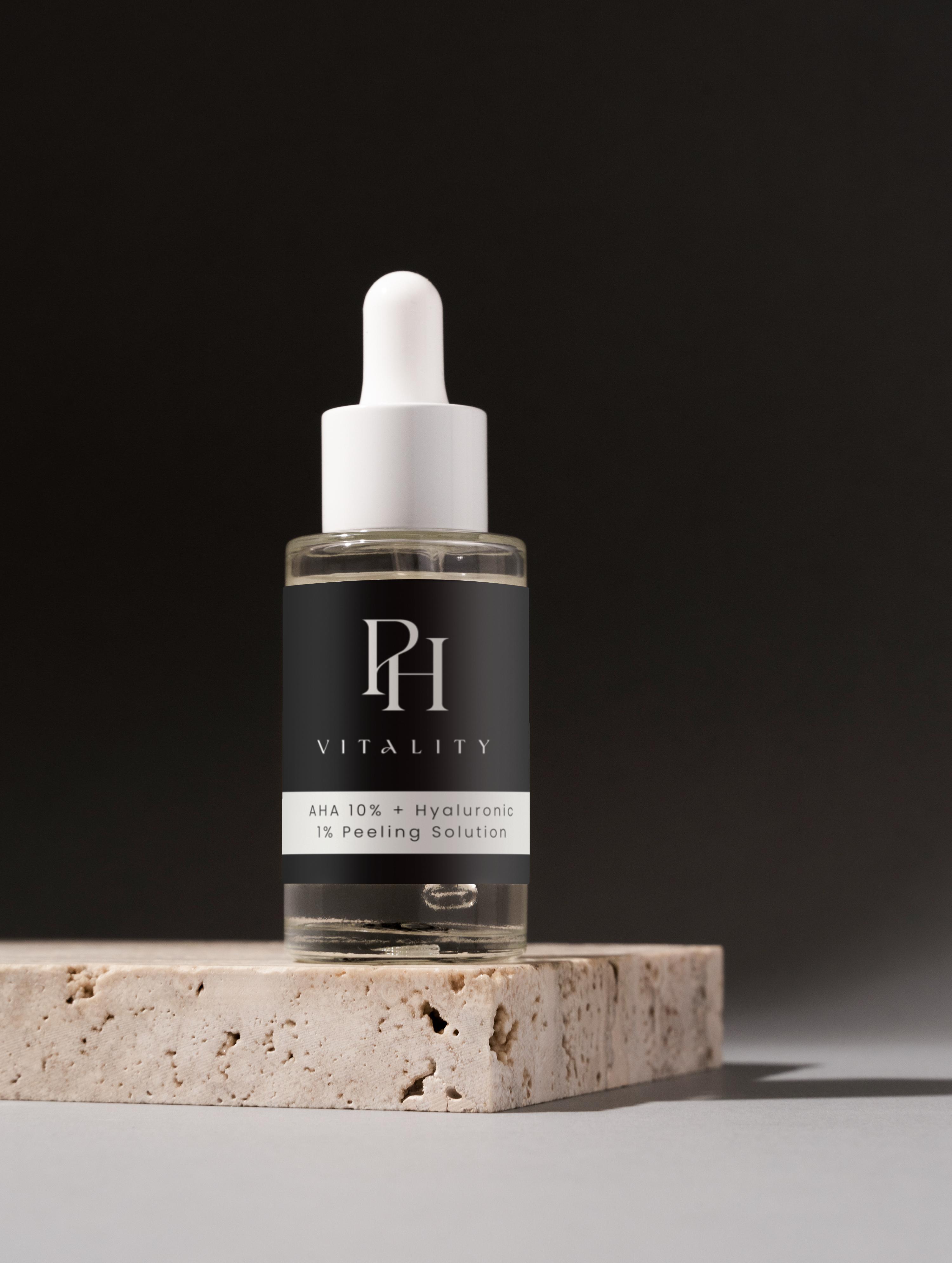 AHA 10% + Hyaluronic 1% Peeling Solution | Exfoliates & Brightens Skin