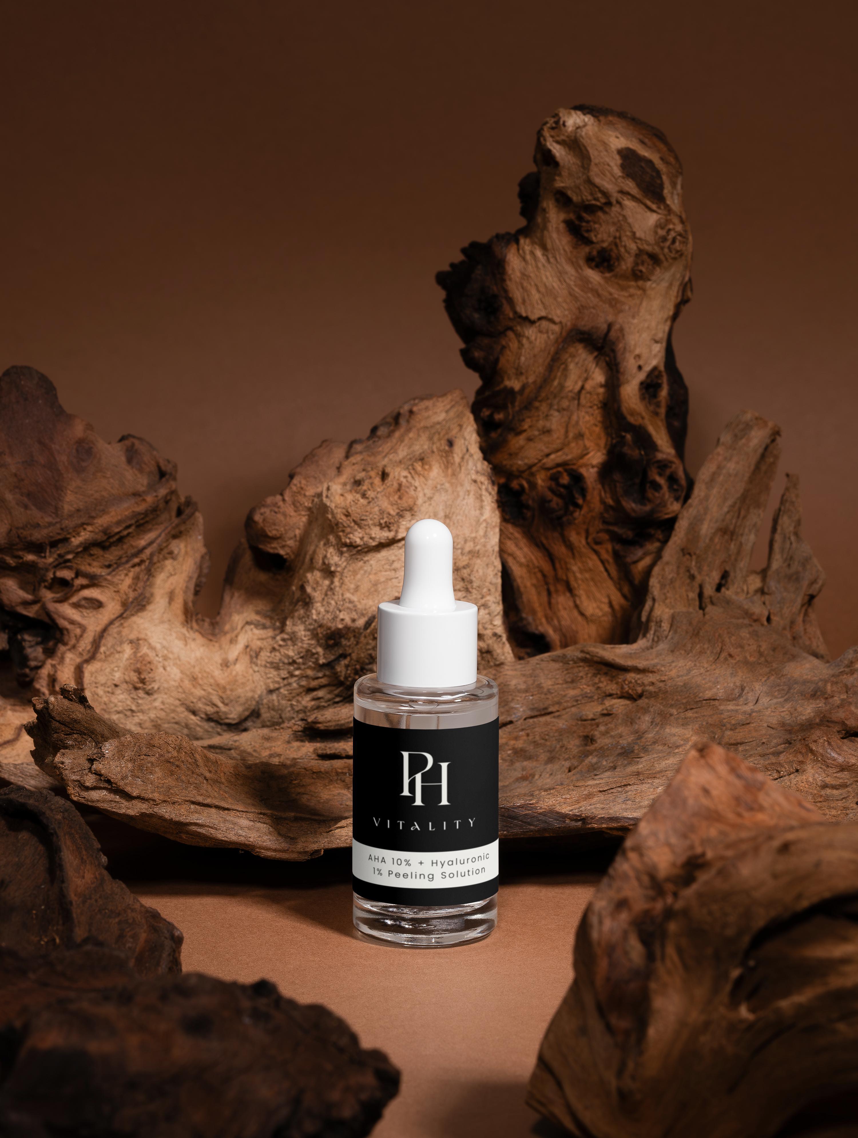 AHA 10% + Hyaluronic 1% Peeling Solution | Exfoliates & Brightens Skin